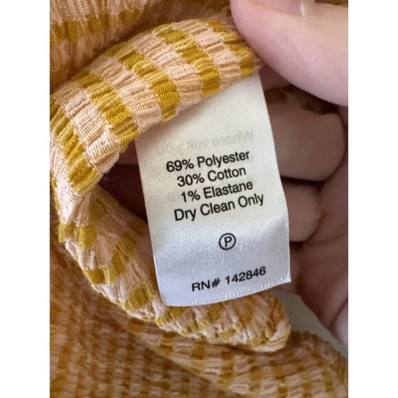 NWT Rhode Ginny Tie Front Gingham Midi Dress US 8 Retro Smocked Flattering - Picture 15 of 15